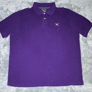 Vintage American Living Polo Shirt Short Sleeve 100% Cotton Purple Men’s XL